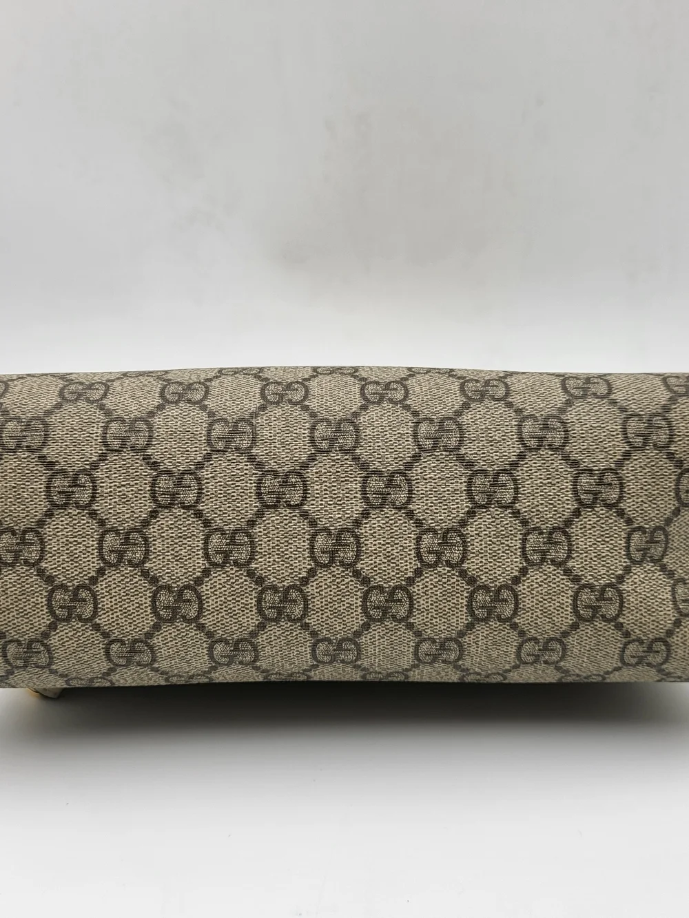 Gucci-GG Canvas Small Padlock  Calfskin Ebony Mystic White, Authentic...
